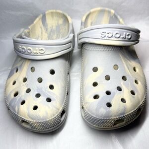 CROCS Kids Light Blue and Cream Slip On Clogs Size C 11. Pre-owned. No Box.